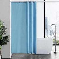 DUSCHVORHANG Textil Hellblau 120 x 200 cm - Hellblau, Textil (120/200cm)