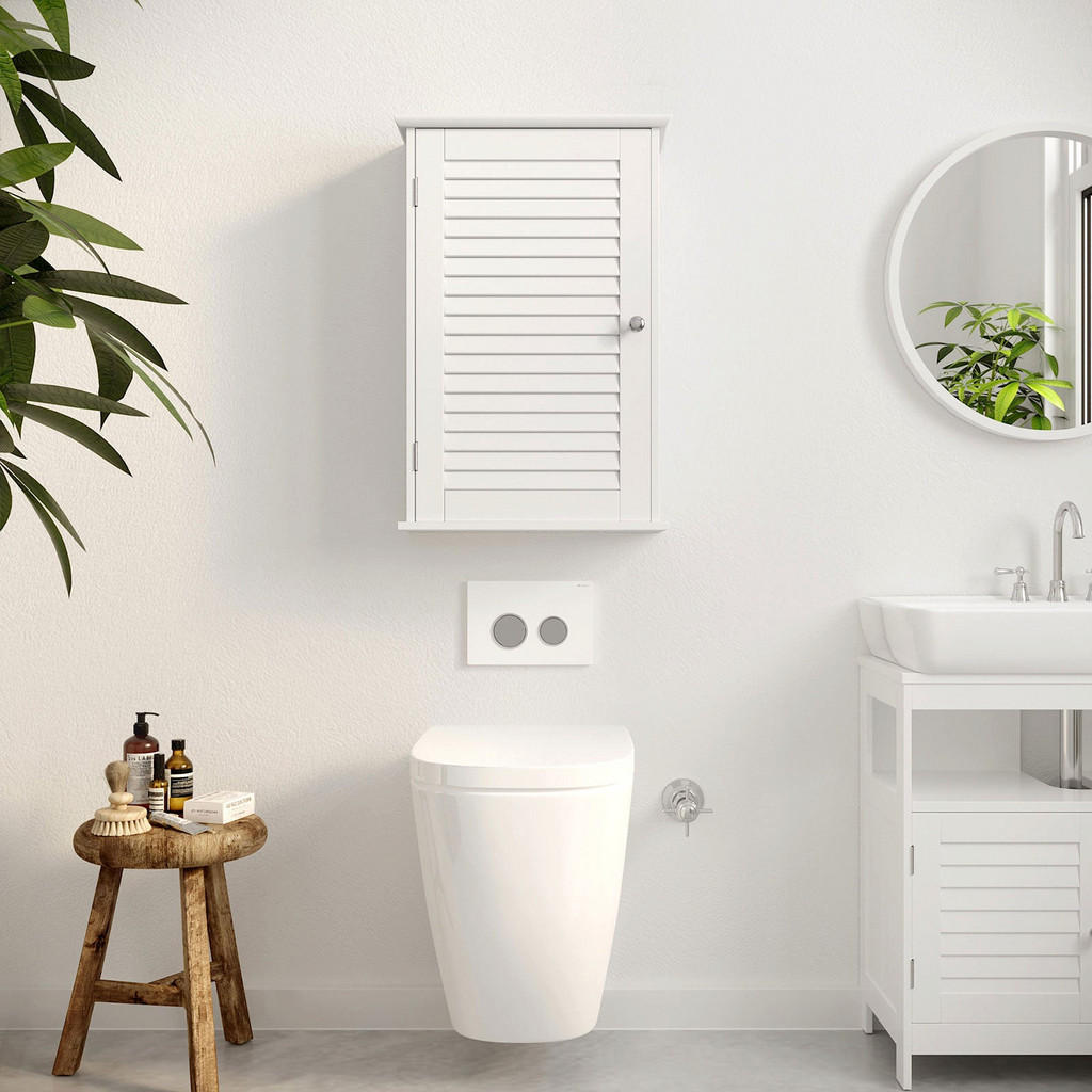 Thumbnail - Hansiro Wandschrank, Weiß, Holzwerkstoff, 16x60x40 cm, Badezimmer, Badezimmerschränke, Hängeschränke