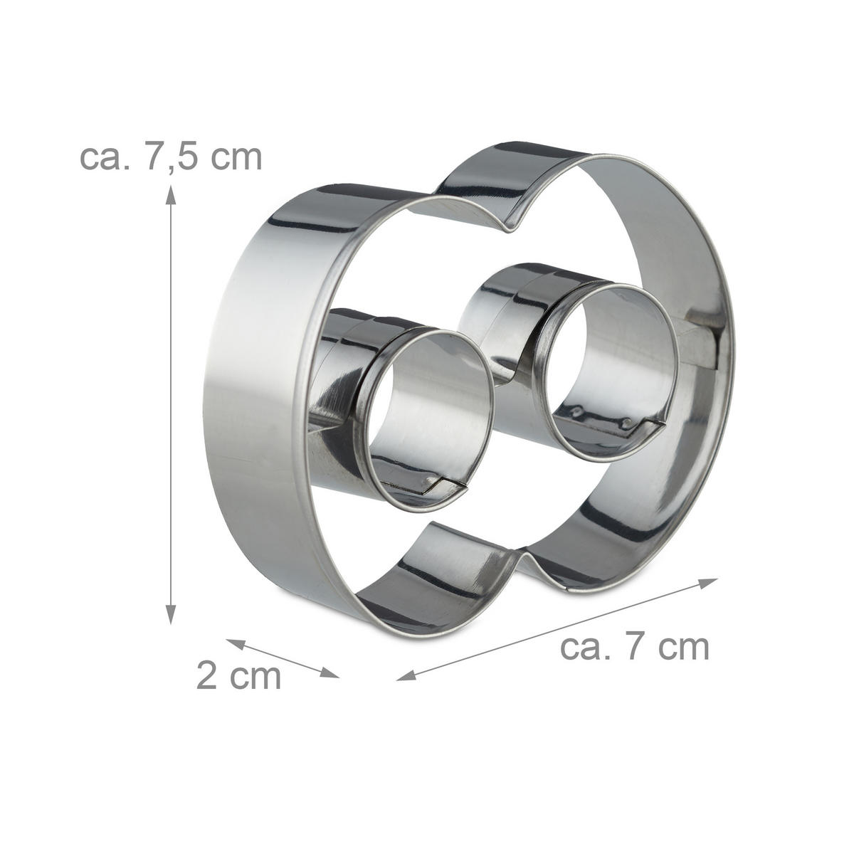 KRÁJAČ na koláče - strieborná, kov (7/7.5/2cm) - Relaxdays