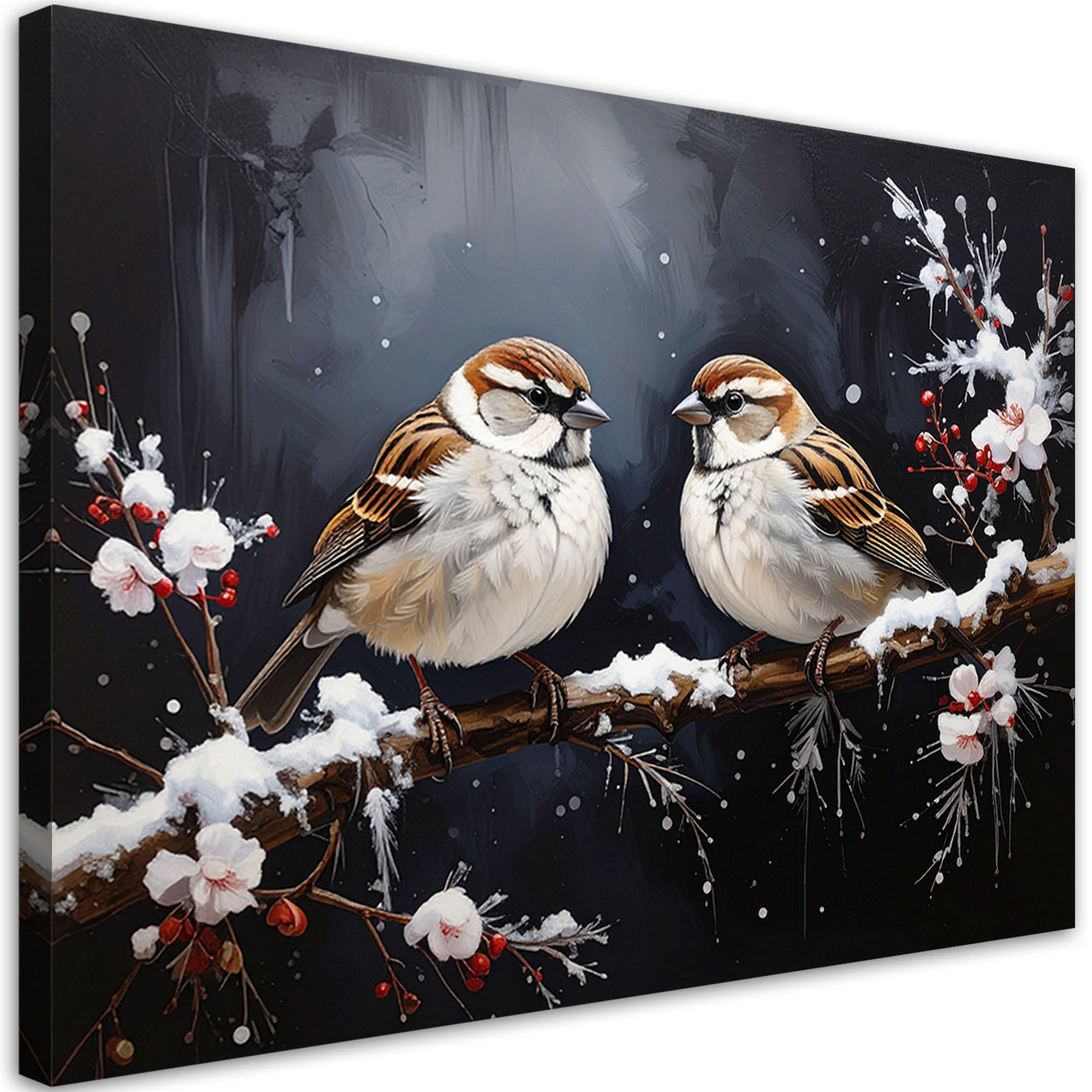 Feeby Leinwandbild Schwarz 60x40 cm