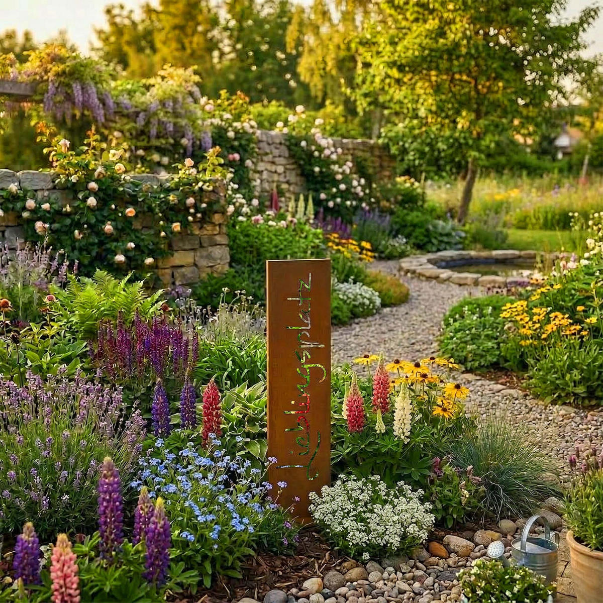 GARTENDEKO - Braun, Metall (15cm) - Relaxdays