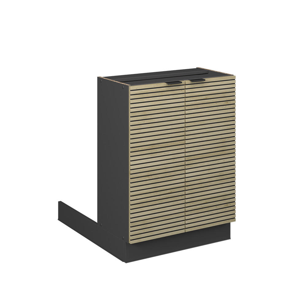 Eichefarben/Anthrazit, Holzwerkstoff (60/82/70cm) - Vicco