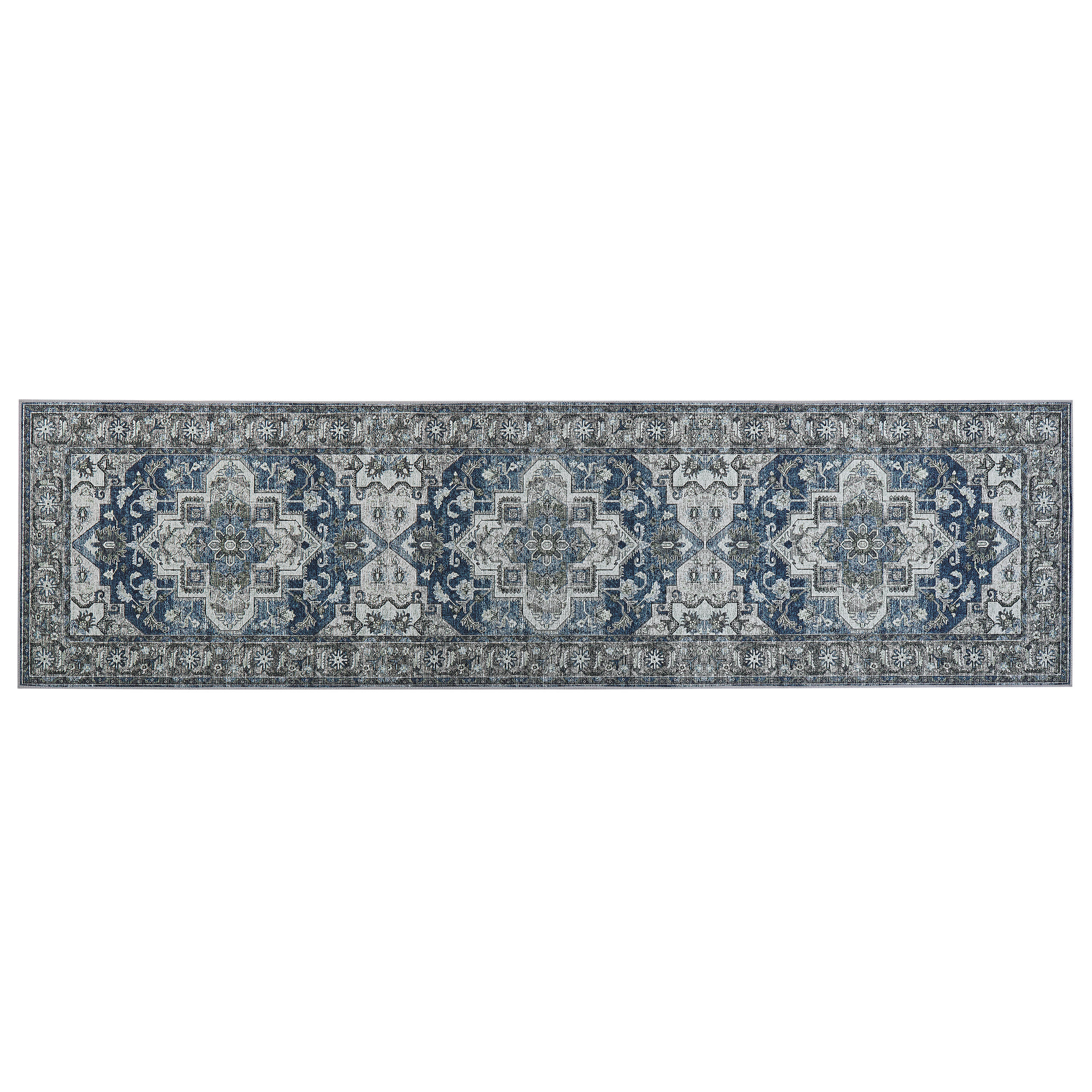 TEPPICHLÄUFER Kottar 300/80 cm - Grau, Kunststoff (80/300cm) - Beliani
