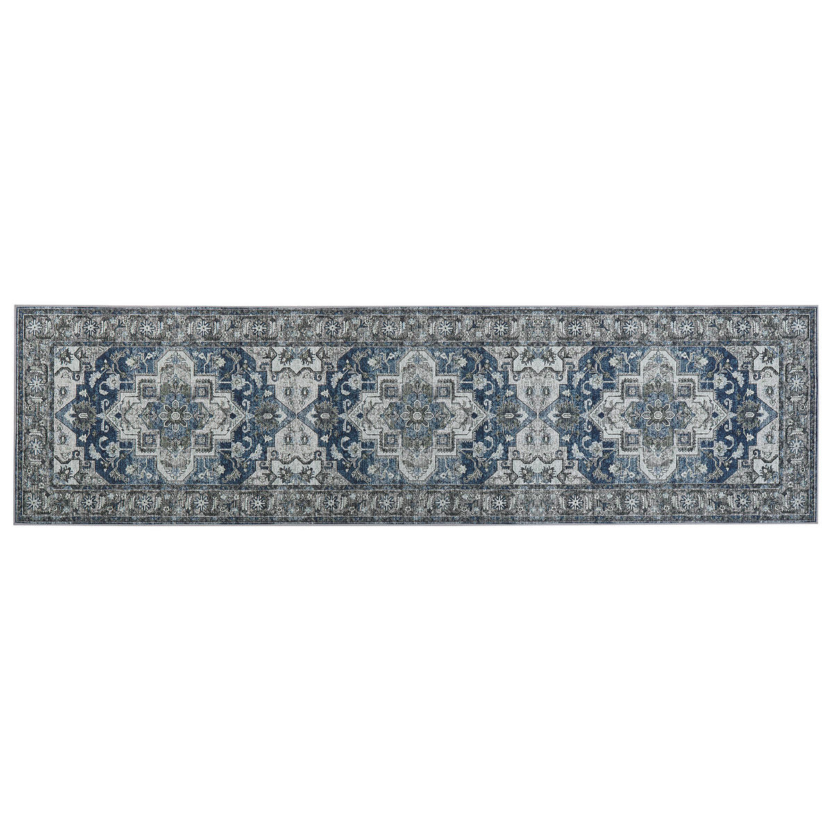TEPPICHLÄUFER Kottar 300/80 cm - Grau, Kunststoff (80/300cm) - Beliani