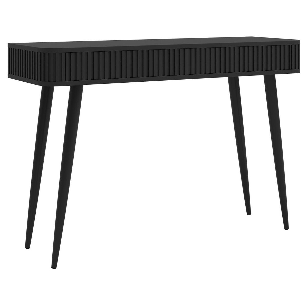 SCHMINKTISCH Ovarlo Schwarz mit 2 Schubladen 113 cm - Schwarz, Holzwerkstoff/Metall (38/113.2/77.9cm) - Selsey