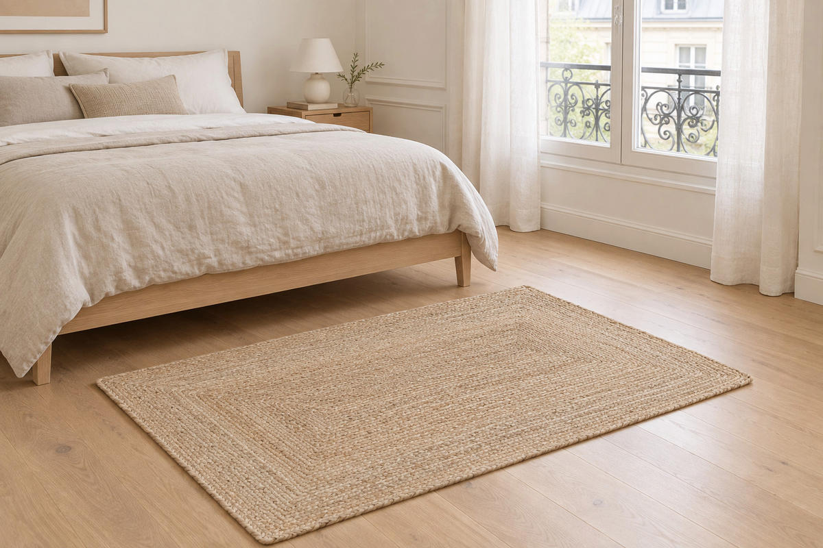 TEPPICH Design handgefertigt Jute bruin - Braun, Naturmaterialien (160/230cm) - AFK Living