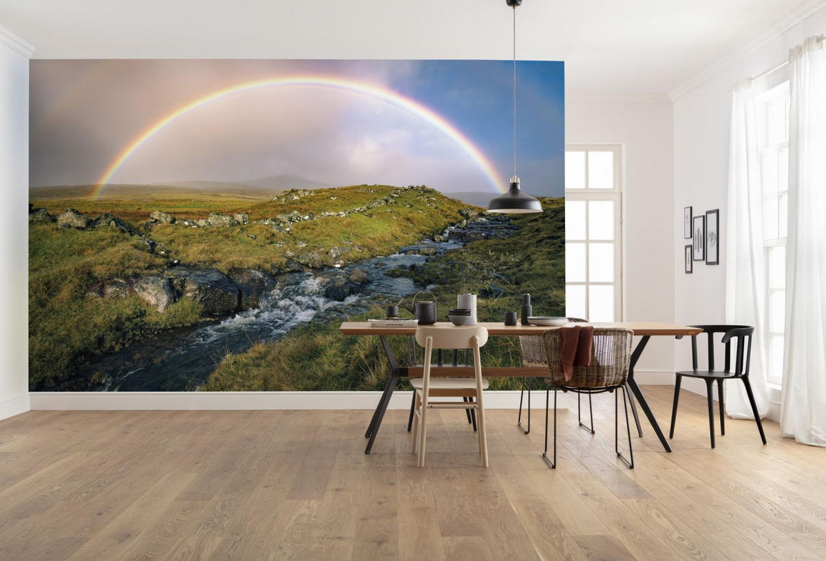 FOTOTAPETE Berglandschaft 450 x 280 cm - Grün, Papier (450/280cm) - Sanders & Sanders