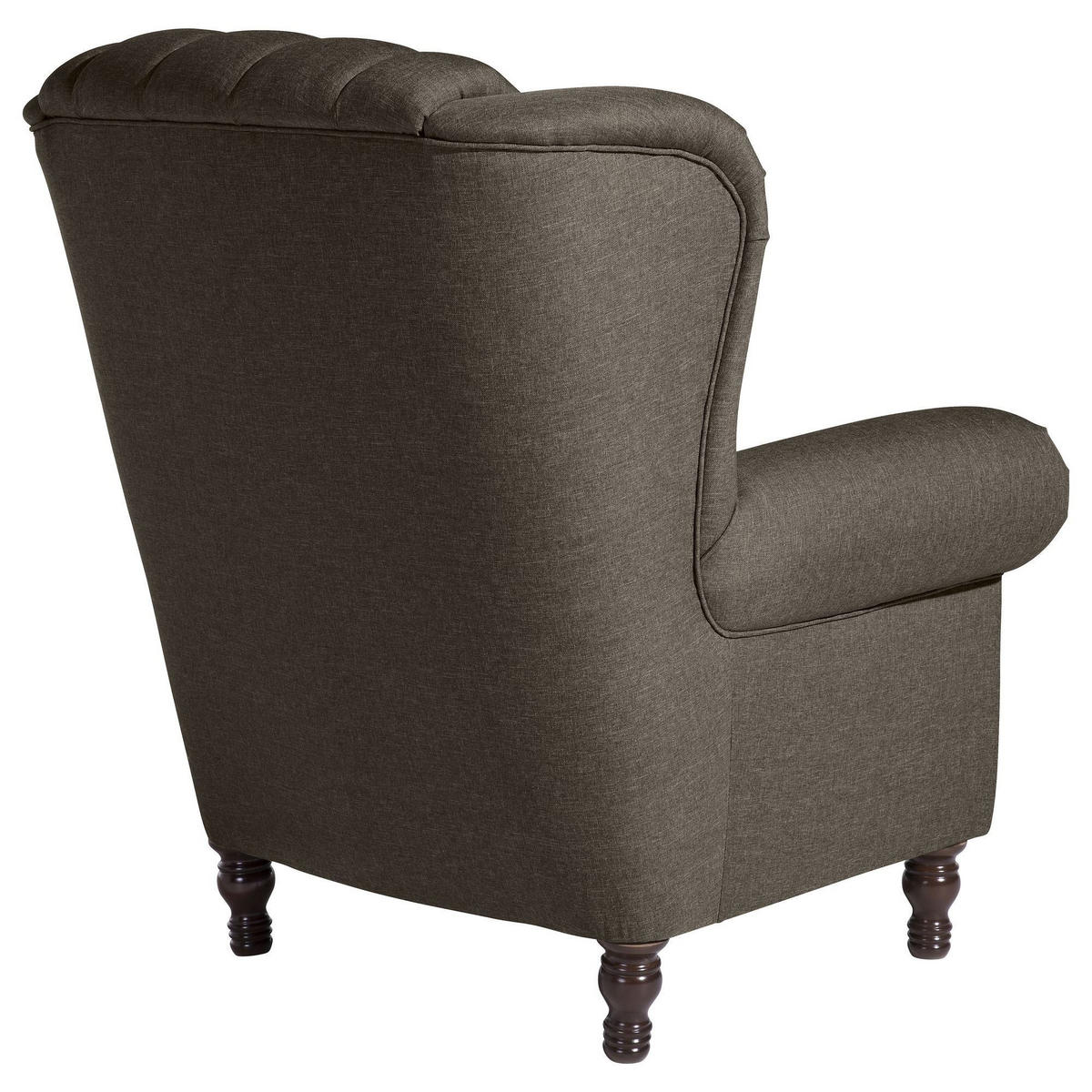 OHRENBACKENSESSEL Katreen Bezug Flachgewebe Buche nussbaum dunkel / braun - Braun, Kunststoff (91/101/90cm) - 58aufmkessel