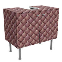 WASCHBECKENUNTERSCHRANK Muschel Fliesen Keramikoptik Rosa 60/55/35 cm - Rosa, Holzwerkstoff (60/55/35cm) - Bilderwelten
