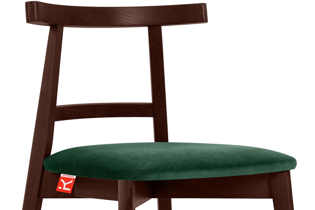 ESSTISCHSTÜHLE LILIO 2 St Vintage, Dunkelgrün / Mahagoni - Dunkelgrün, Holz/Textil (47/76/45cm) - KONSIMO®