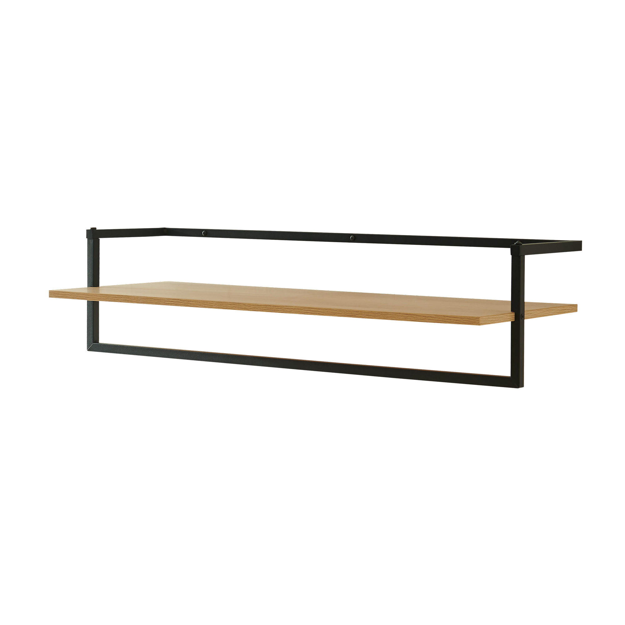 WANDGARDEROBE Evje - Schwarz, Holzwerkstoff/Metall (30/20/80cm) - [en.casa]