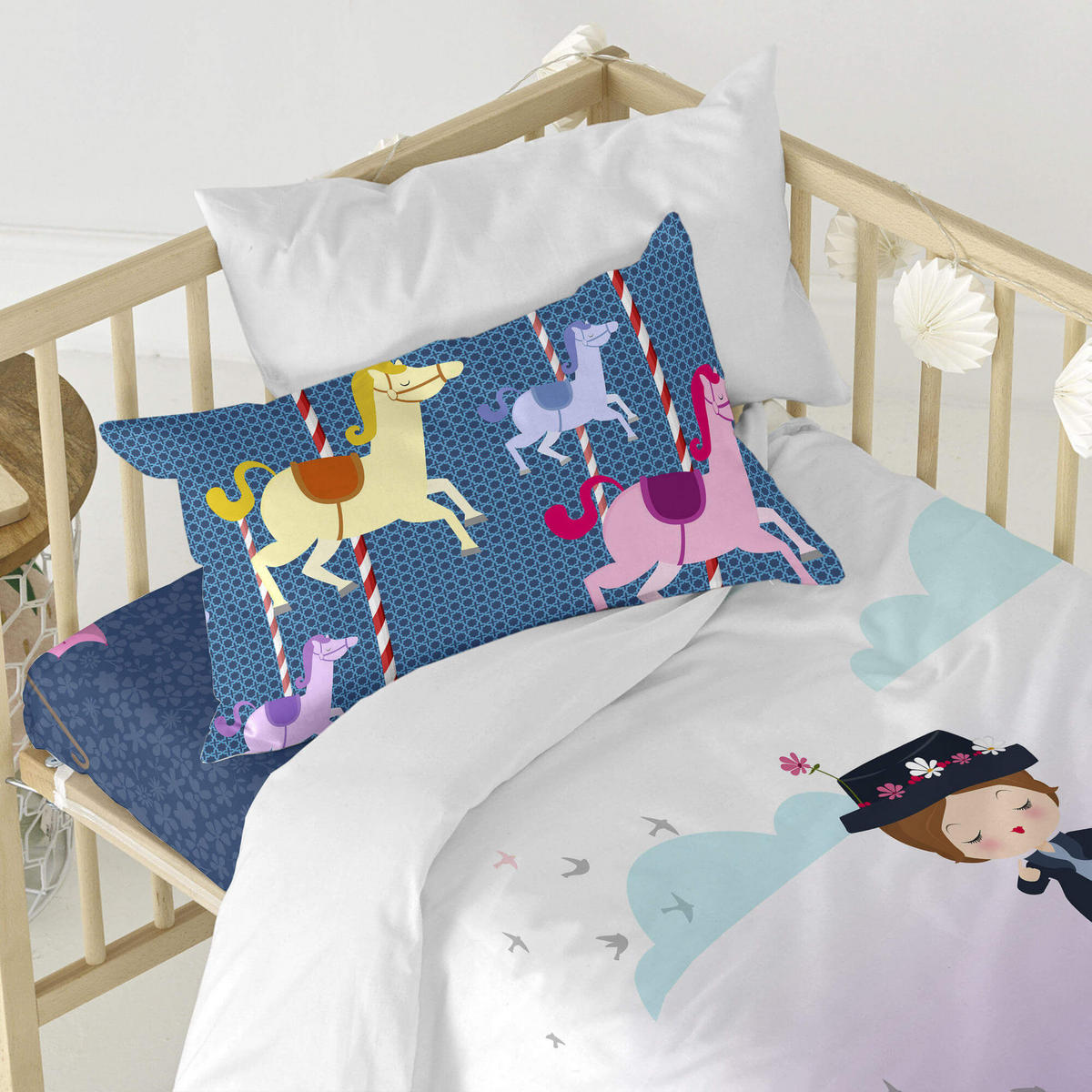 BETTBEZUG 2er-Set teiliges nanny 100x135 cm (kinderbett) mehrfarbig - Multicolor, Textil (100/135cm) - Happy Friday