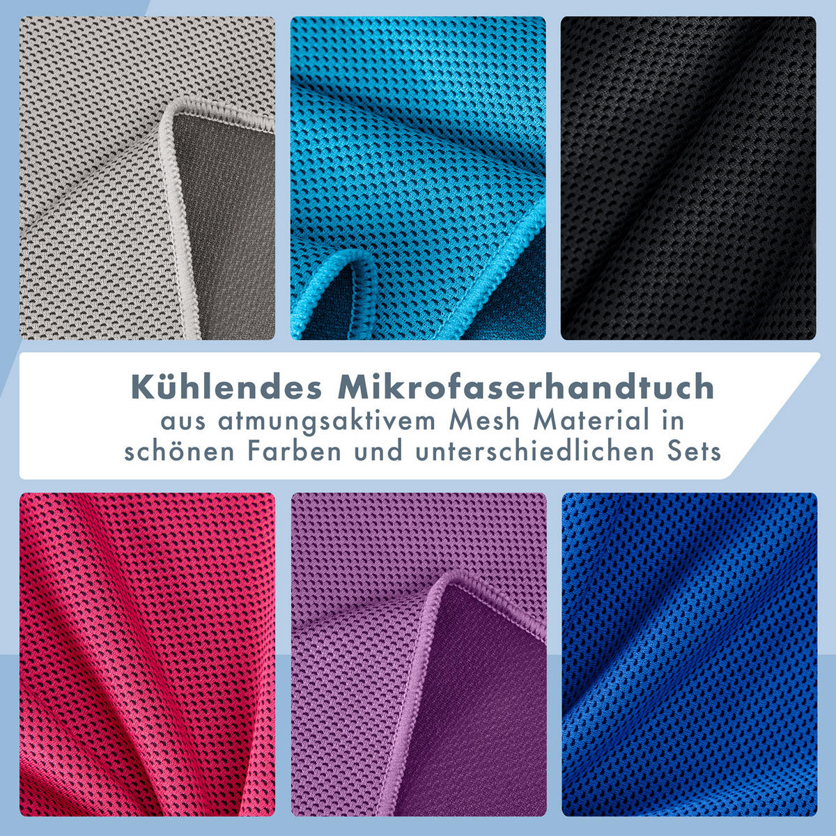 SPORTHANDTUCH Inga kühlend, 100/30 cm mit Tasche, Dunkelblau - Dunkelblau, Textil (30/100cm) - Blumtal