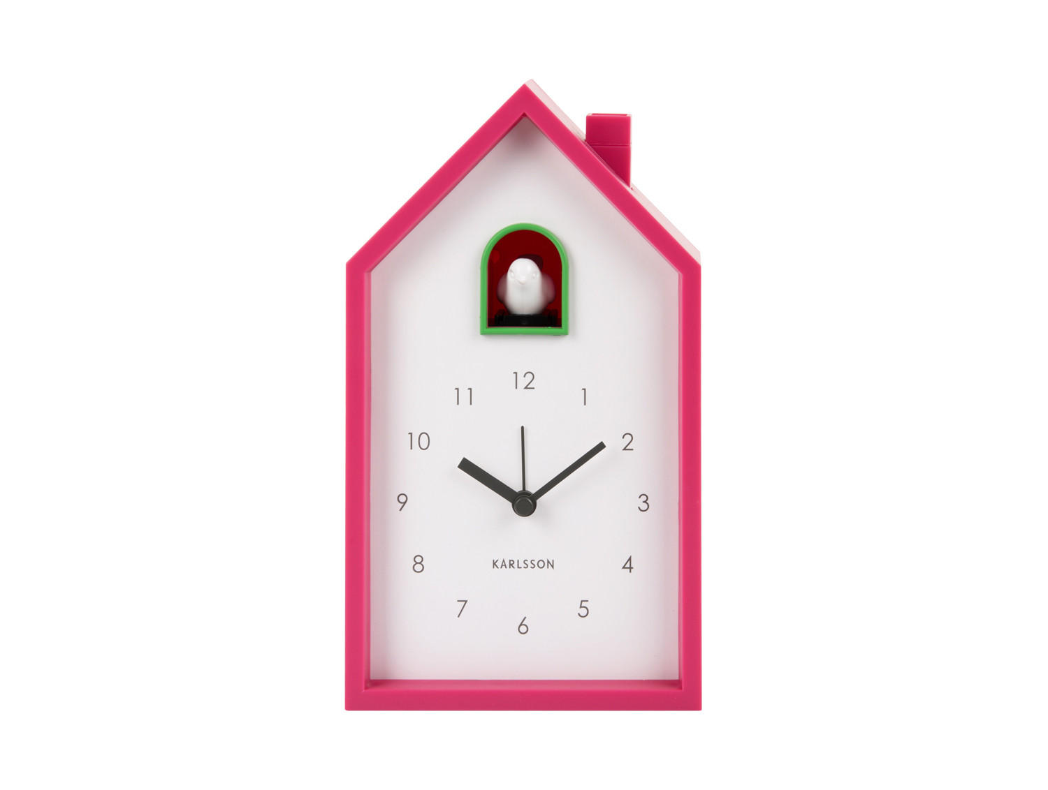 WECKER Modern Cuckoo 12/12/20 cm - Pink, Kunststoff (12/20/12cm) - Karlsson