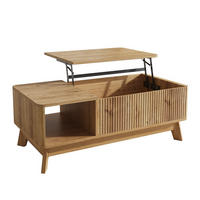COUCHTISCH aus MDF 95x48x50 cm in Natur mit höhenverstellbarer Tischplatte - Naturfarben, Holzwerkstoff (95/48/50cm) - Modfu