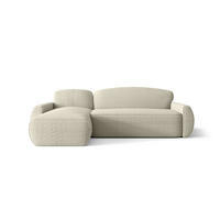 ECKSOFA mit Schlaffunktion LUCAS Quelle 03 Links - Beige, Textil (240/145cm) - Bedante