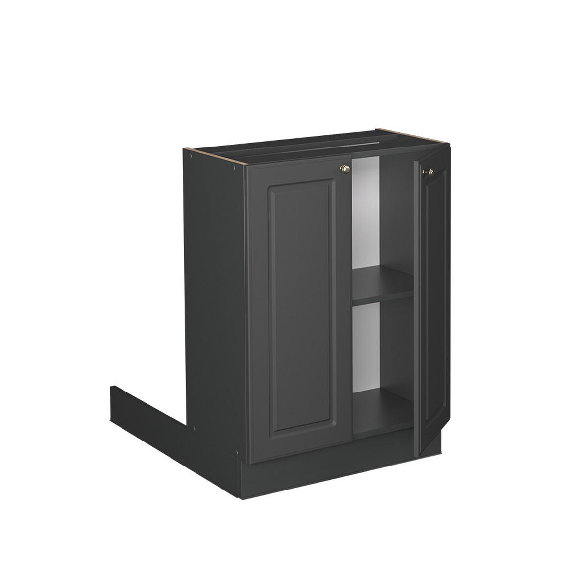 KUCHYŇSKÝ OSTROV Fame-Line Anthrazit-Gold Landhaus - antracitová, kompozitní dřevo (60/82/70cm) - Vicco