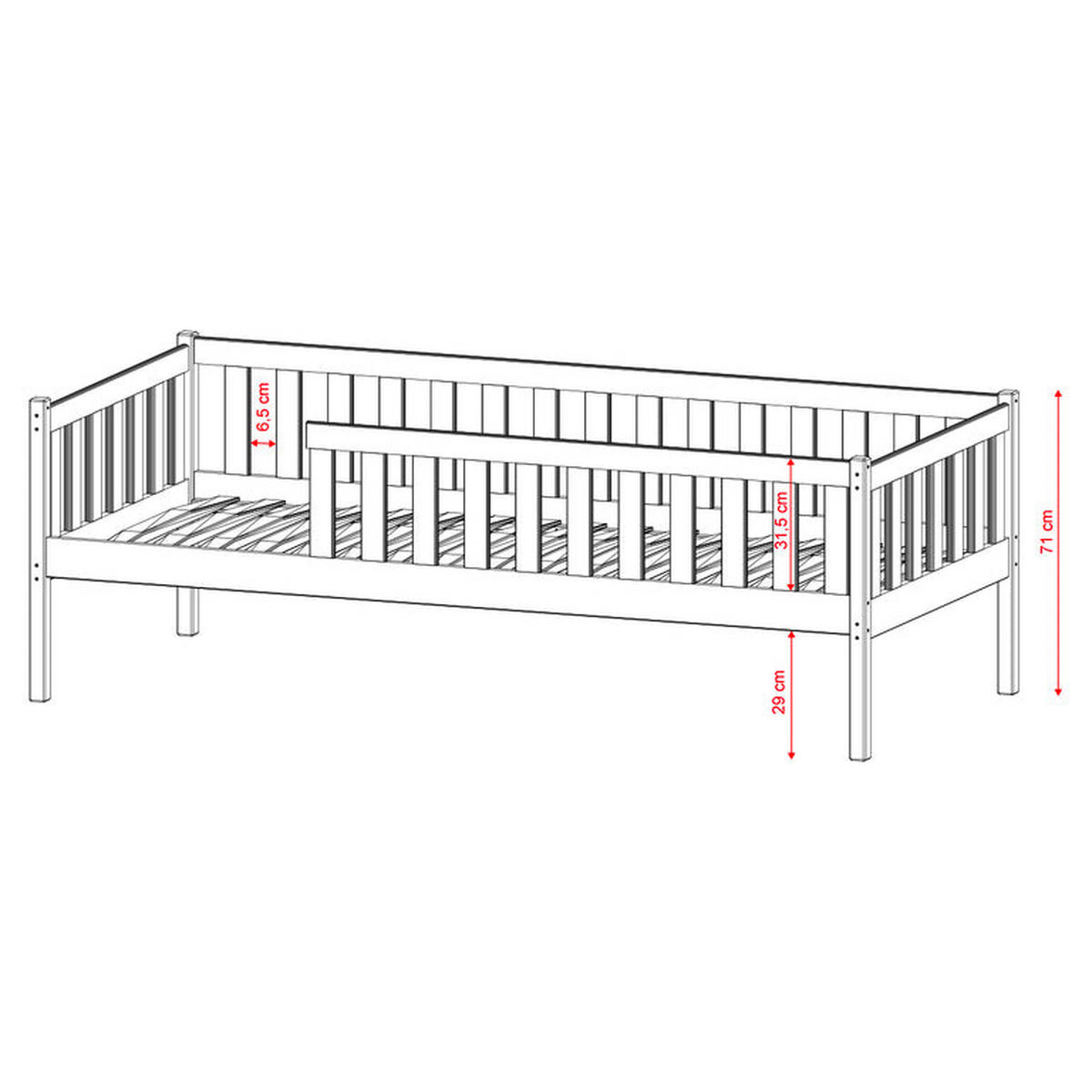 POSTEĽ 90/200 Antoine Biela - biela, drevo (90/200cm) - Petits-meubles
