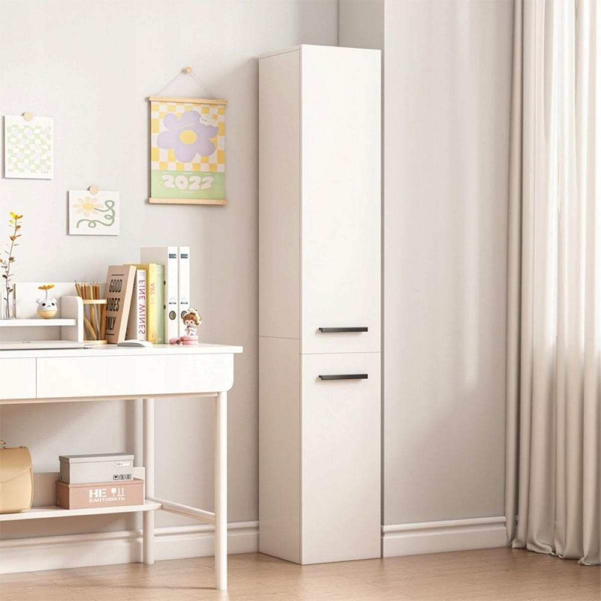 BÜCHERREGAL, weiß 31/30/174 cm - Weiß, Holzwerkstoff (31/174/30cm)