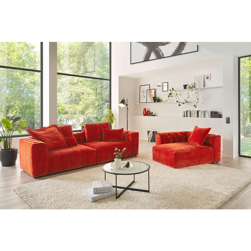 Thumbnail - Kawola Sofa, Rot, Textil, Echtholz, 2-Sitzer, Füllung: Kaltschaum, 82x39x82 cm, Wohnzimmer, Sofas & Couches, Sofas, Modu...