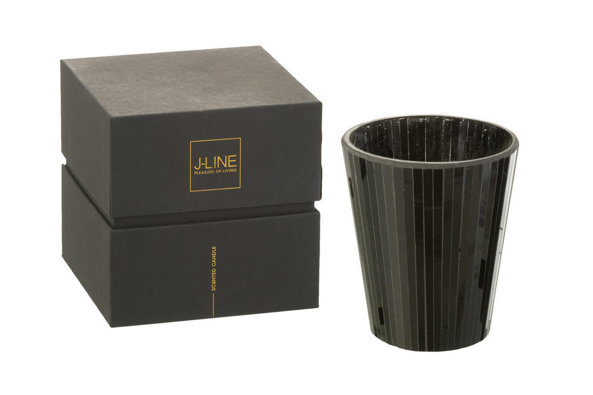 DUFTKERZE NOA - Schwarz - L - 60 Std. - Schwarz, Paraffin (15.5/18.5cm) - J-Line