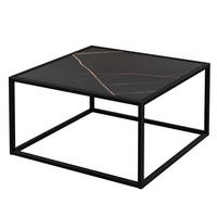 COUCHTISCH Schwarz - Schwarz, Holz (70/70/40cm) - COSTWAY