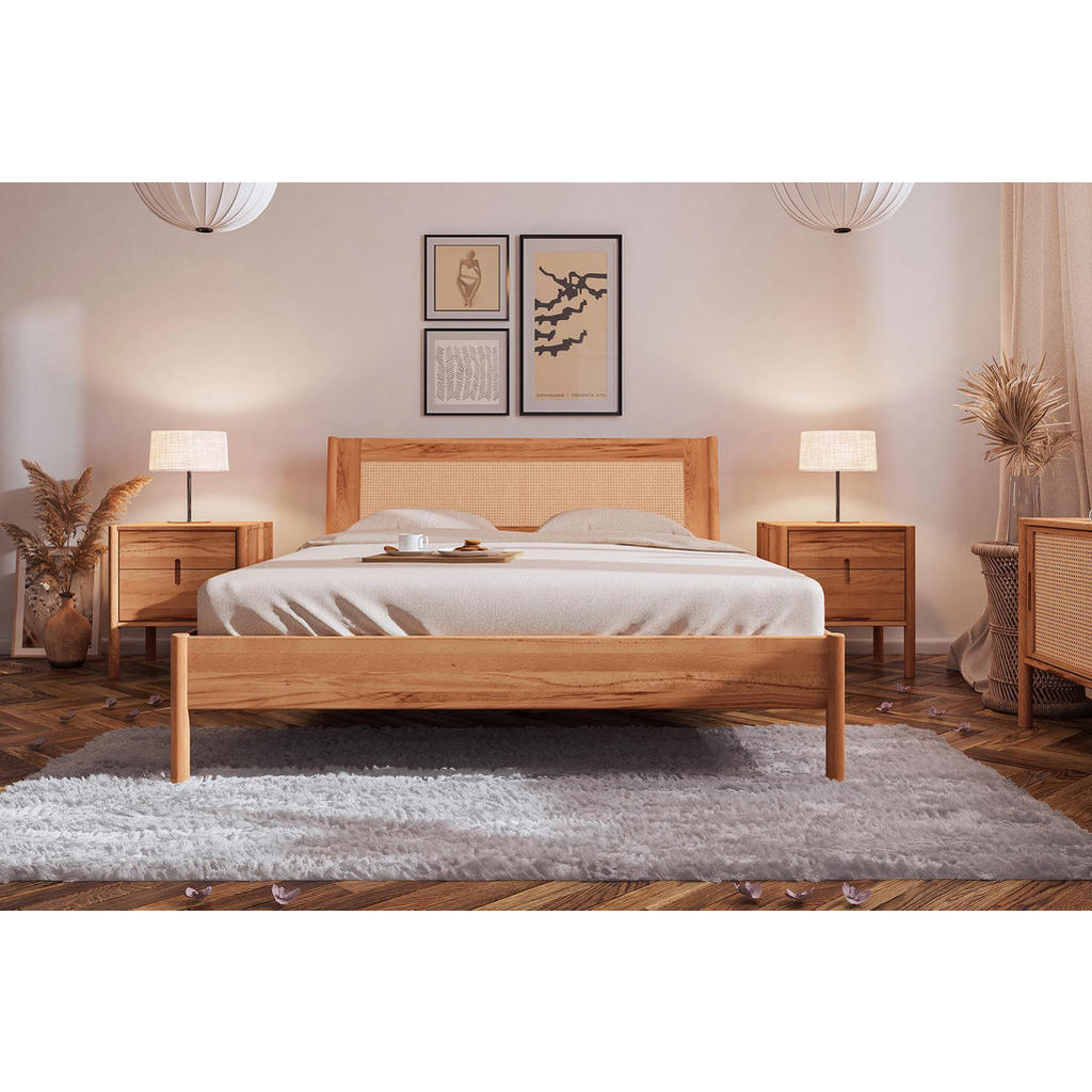 Thumbnail - byoak Bett, Ecru, Holz, Kernbuche, 160x190 cm, Schlafzimmer, Betten