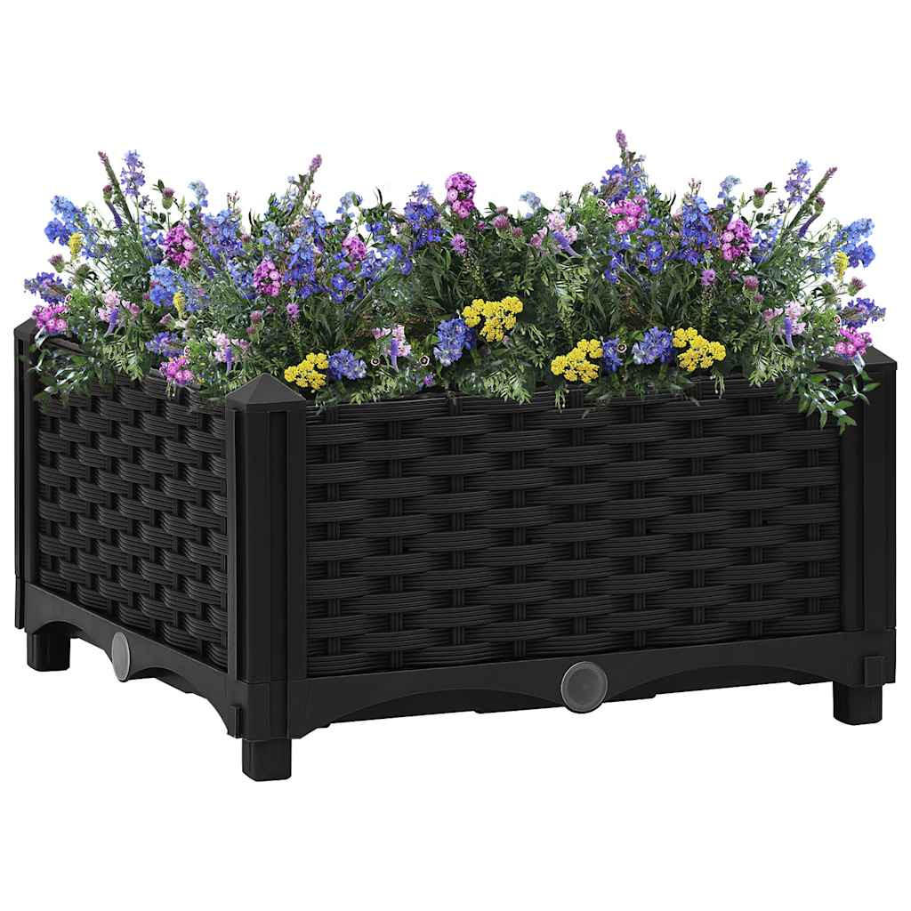 HOCHBEET 40x40x23 cm Polypropylen - Schwarz, Kunststoff (40/23/40cm)