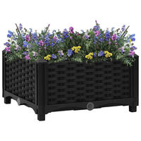 HOCHBEET 40x40x23 cm Polypropylen - Schwarz, Kunststoff (40/23/40cm)