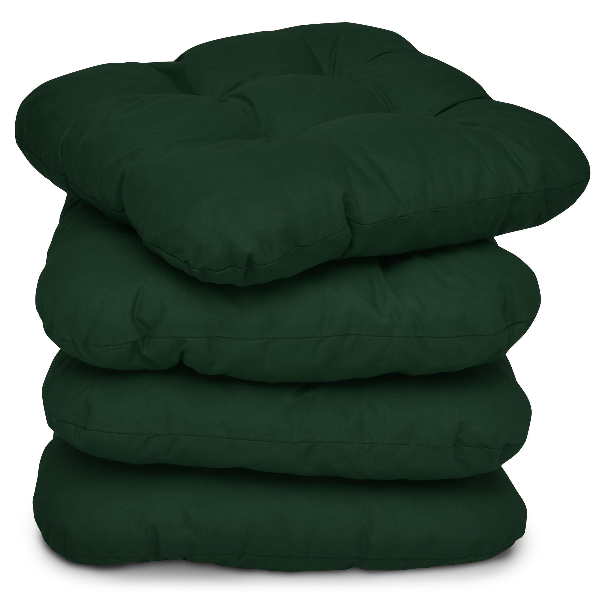 STUHLKISSEN Lisa 40/40/8 cm Dunkelgrün 4tlg - Dunkelgrün, Textil (40/40cm) - Beautissu 