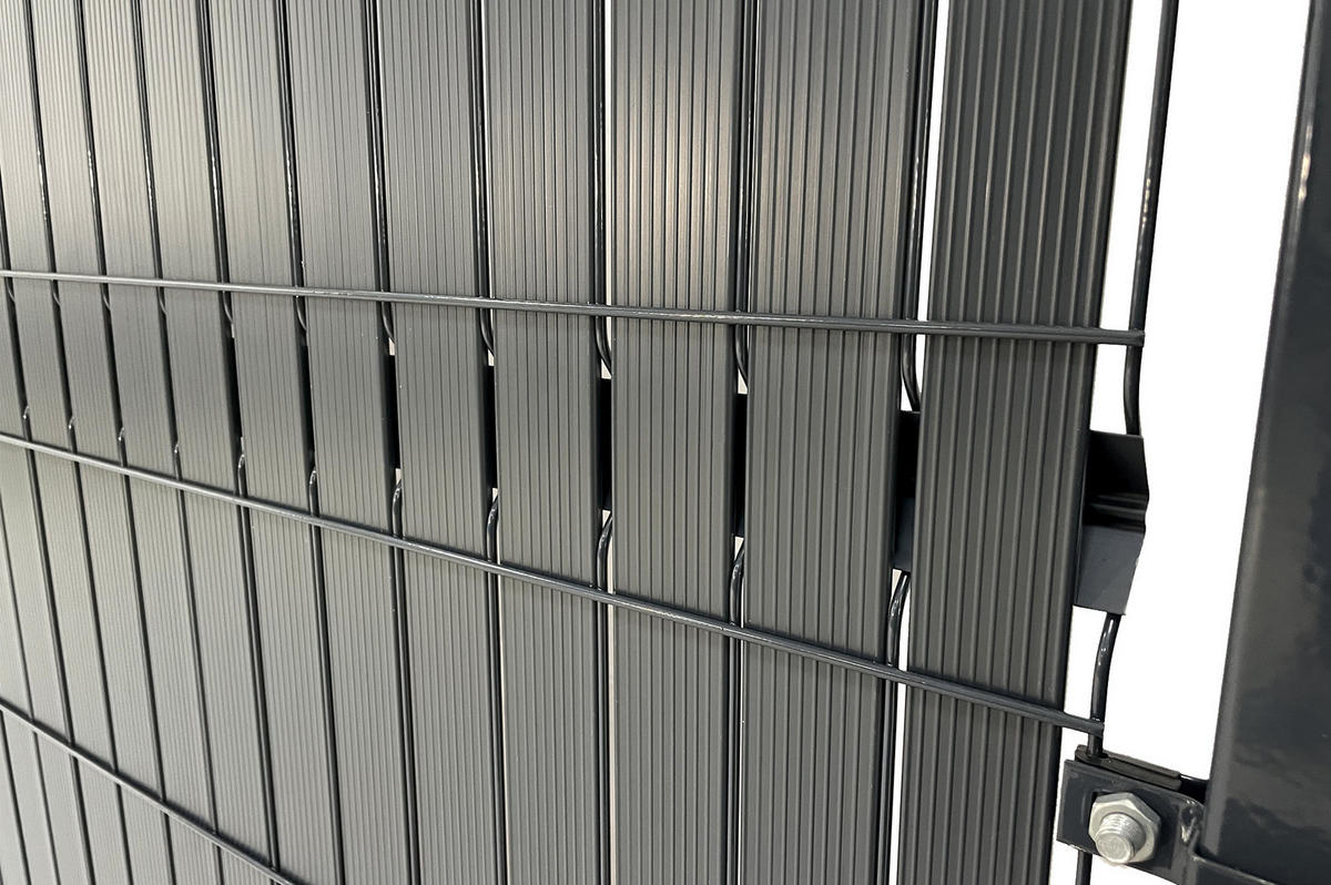 PVC-SICHTSCHUTZLAMELLEN-STEIF-SET Cinto grau 6m H.190cm - Mit clips und Endprofil - Grau, Kunststoff (600/193cm) - Casanoov
