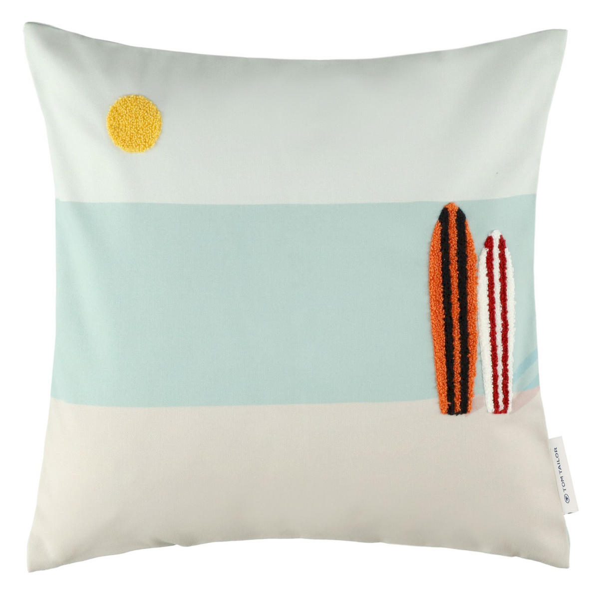 KISSENHÜLLE SURF - Blau, Textil (40/40cm) - Tom Tailor