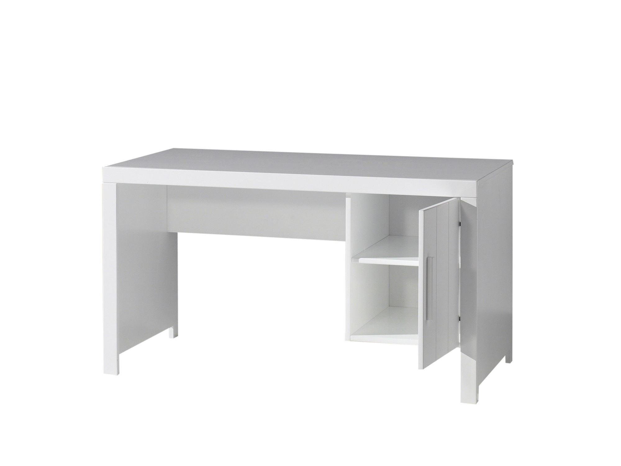 SCHREIBTISCH Karalynn 137x72x76 aus MDF in Weiß - Weiß, Holzwerkstoff (137/72/76cm) - 58aufmkessel