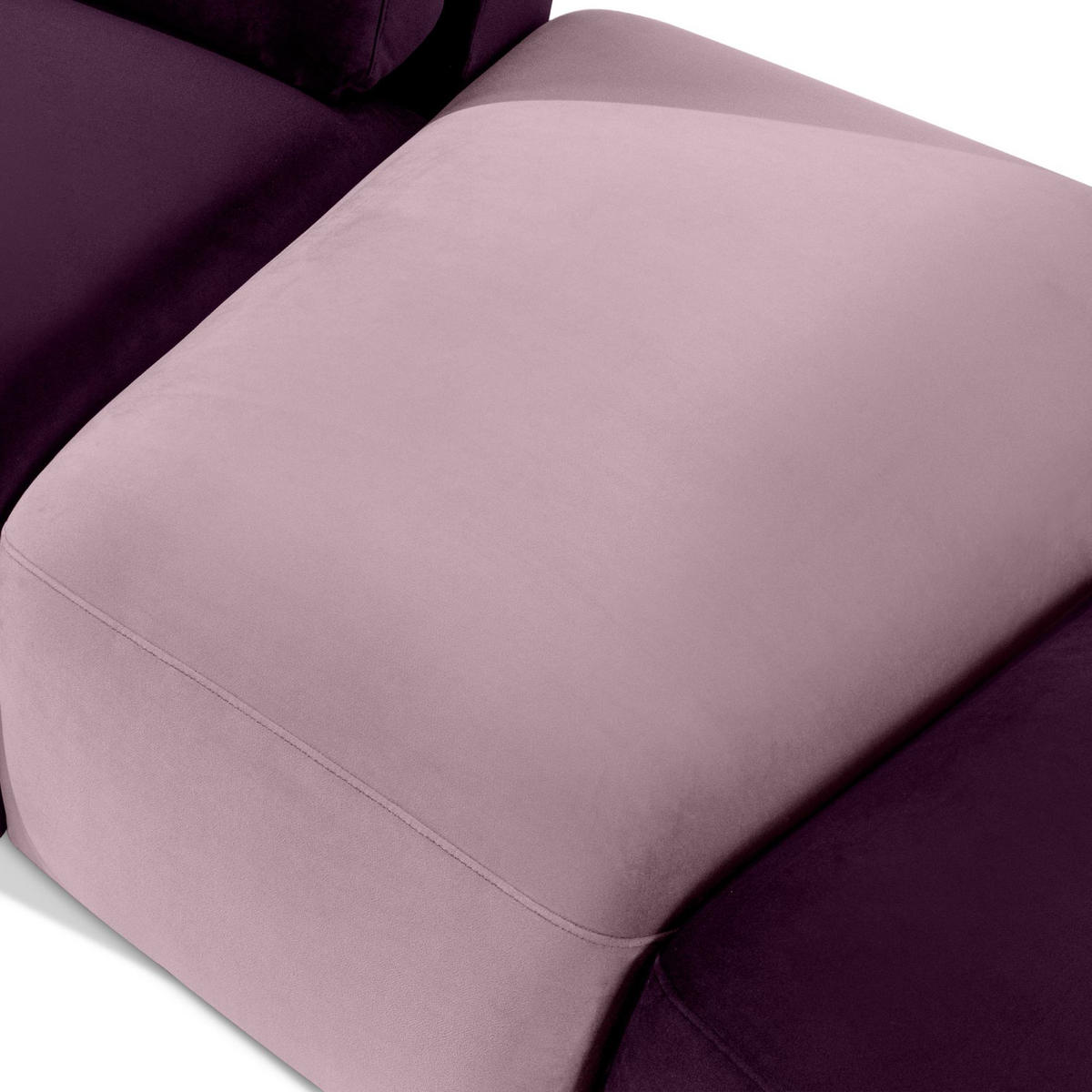 5-SITZER ECKSOFA ZUCCO Velour links, Purpur - Violett, Textil (430/84/105cm) - KONSIMO®