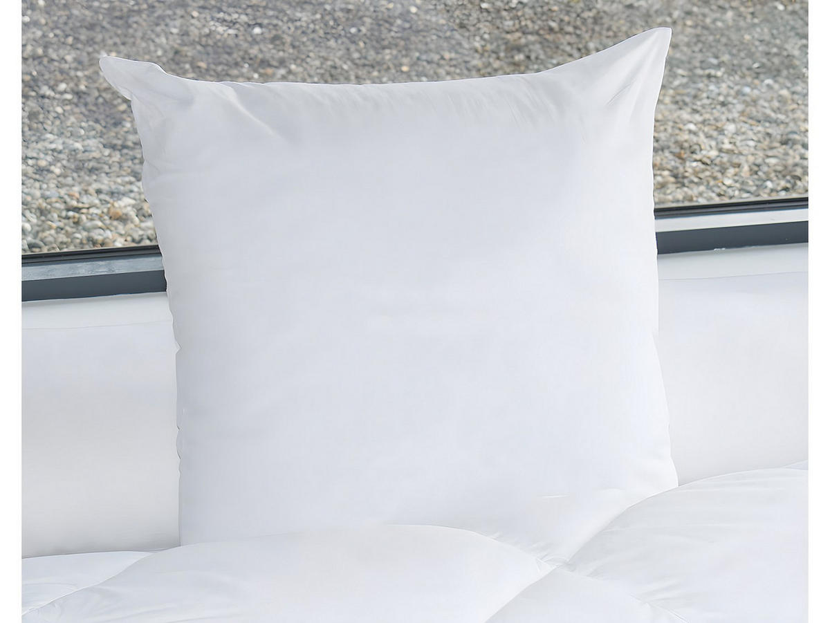 KOPFKISSEN - 60 x 60 cm - 600 gr - MARIN von DREAMEA - Weiß, Textil (60/60cm) - Vente-Unique