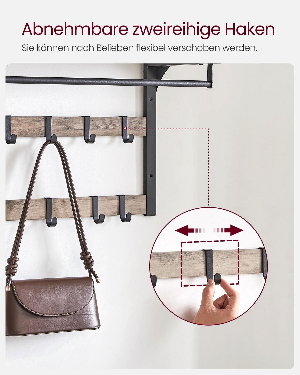 WANDGARDEROBE ANTANANARIVO - Schwarz, Holzwerkstoff (65/42/30cm) - Hansiro