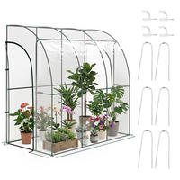 GEWÄCHSHAUS DE-12031 anlehnbar mit 2 Türen Transparent - Transparent, Kunststoff (118/212/214cm) - ComfortXL