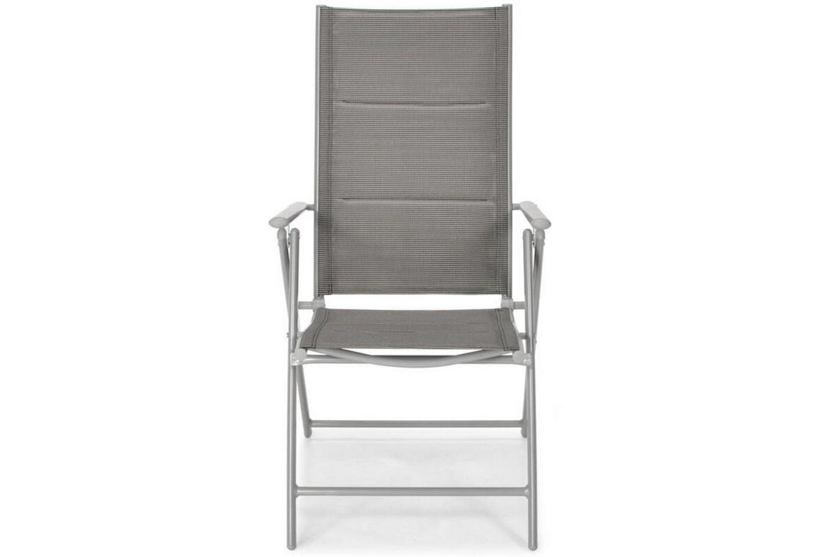 GARTENSTUHL Modena Silber, mit Verstellbarer Rückenlehne - Silberfarben, Holzwerkstoff (57/107/70cm) - Bettso