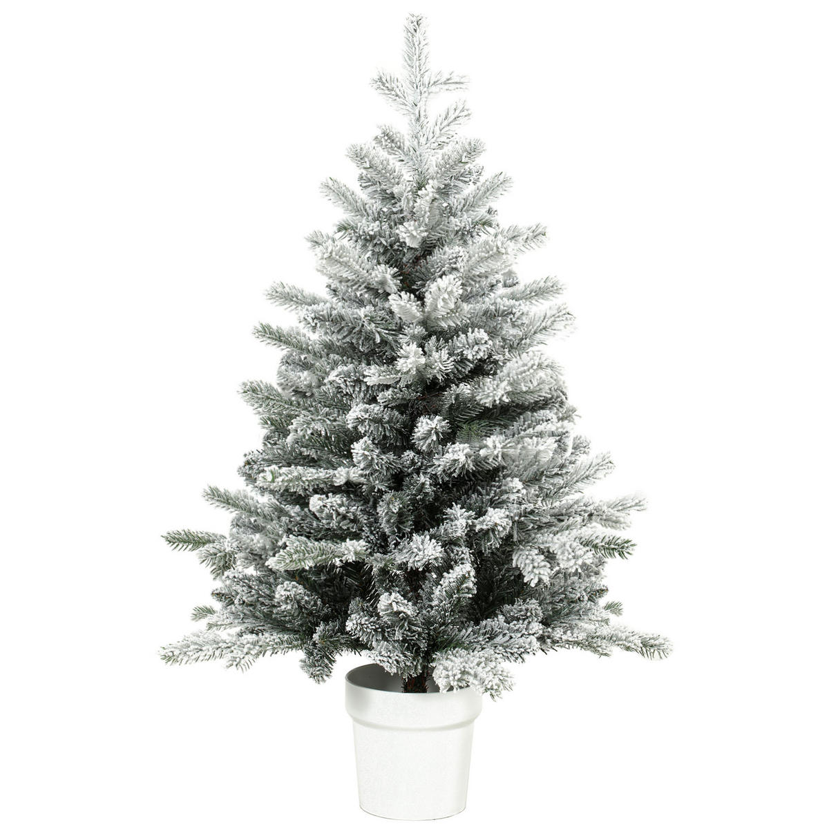 WEIHNACHTSBÄUME Weiß 66.0/66.0/90.0cm - Weiß, Kunststoff (90cm)