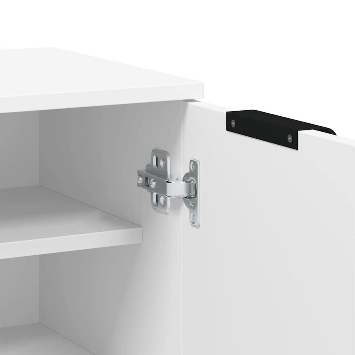 SCHUHSCHRANK Weiss 59/35/100,5 Cm Holzwerkstoff - Weiß, Holzwerkstoff (35/100.5/59cm) - vidaXL