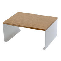 AUFBEWAHRUNGSREGAL Stapelbar - 30,5/22/14,5 cm - Weiß, Metall (22/14.5/30.5cm) - Yamazaki
