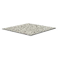 TISCHPLATTE 70 x 70 cm, terrazzo - Weiß, Holzwerkstoff (70/70/1.25cm) - Oviala