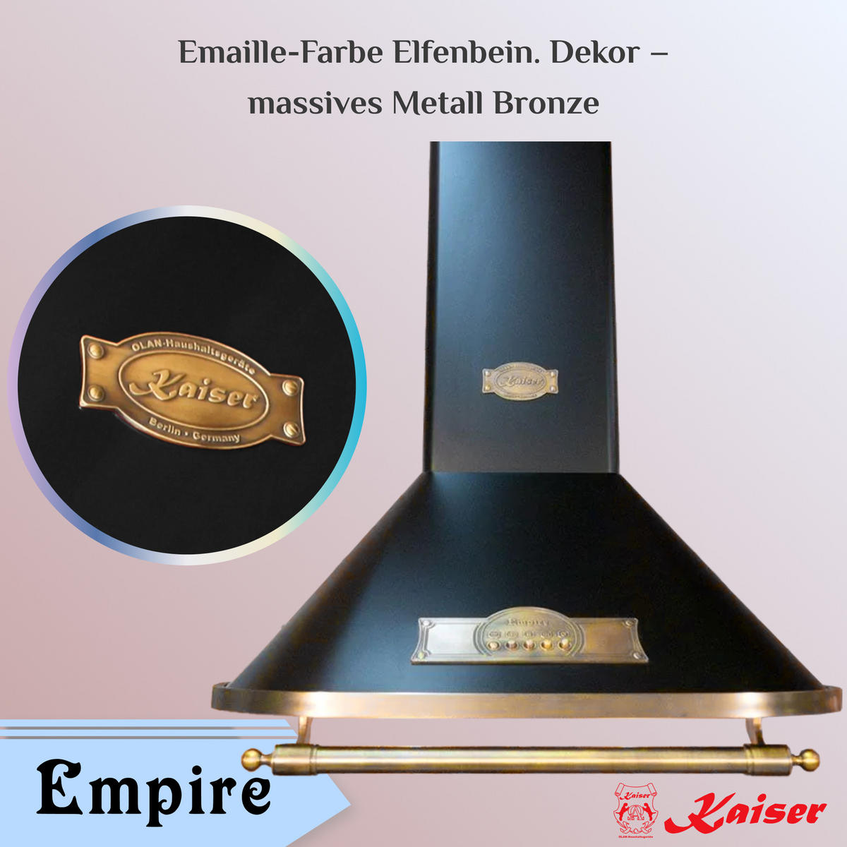 WANDHAUBE A 6315 Em Eco Schwarz 60cm - Schwarz, Metall (60/86.5/48cm) - Kaiser Küchengeräte