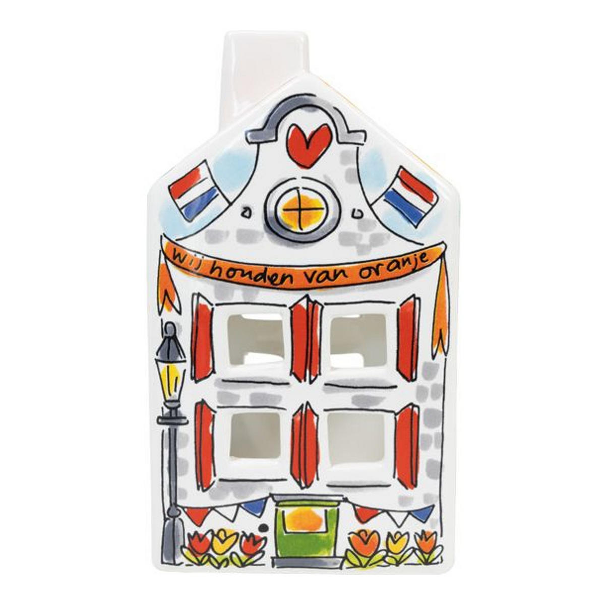 TEELICHTHALTER Holland in Bunt - 14,50cm - Multicolor, Keramik (8.5/14.5/8.3cm) - Blond Amsterdam