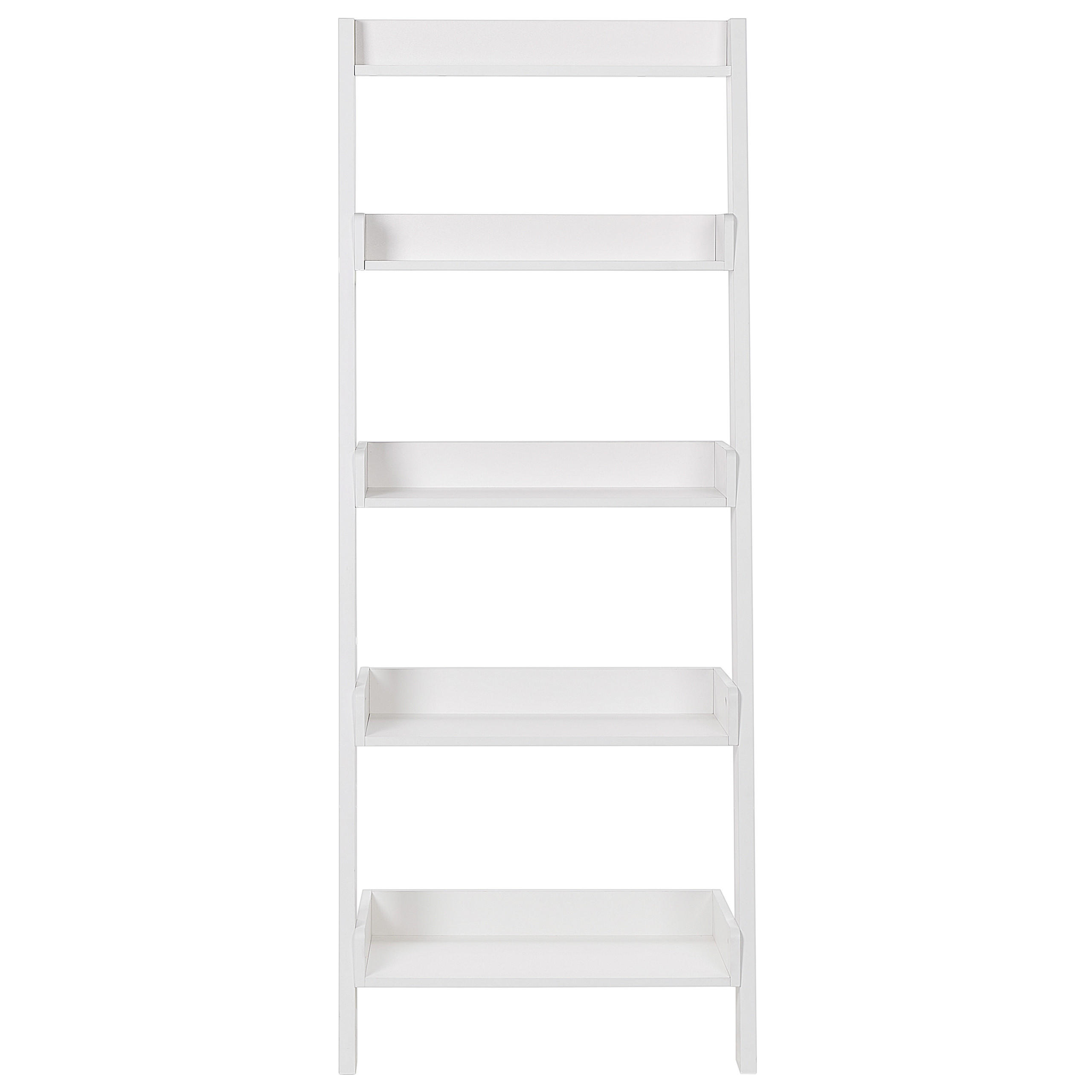 BÜCHERREGAL 5 Fächer Mobile Trio - Weiß, Holzwerkstoff (64/166/36cm) - Beliani