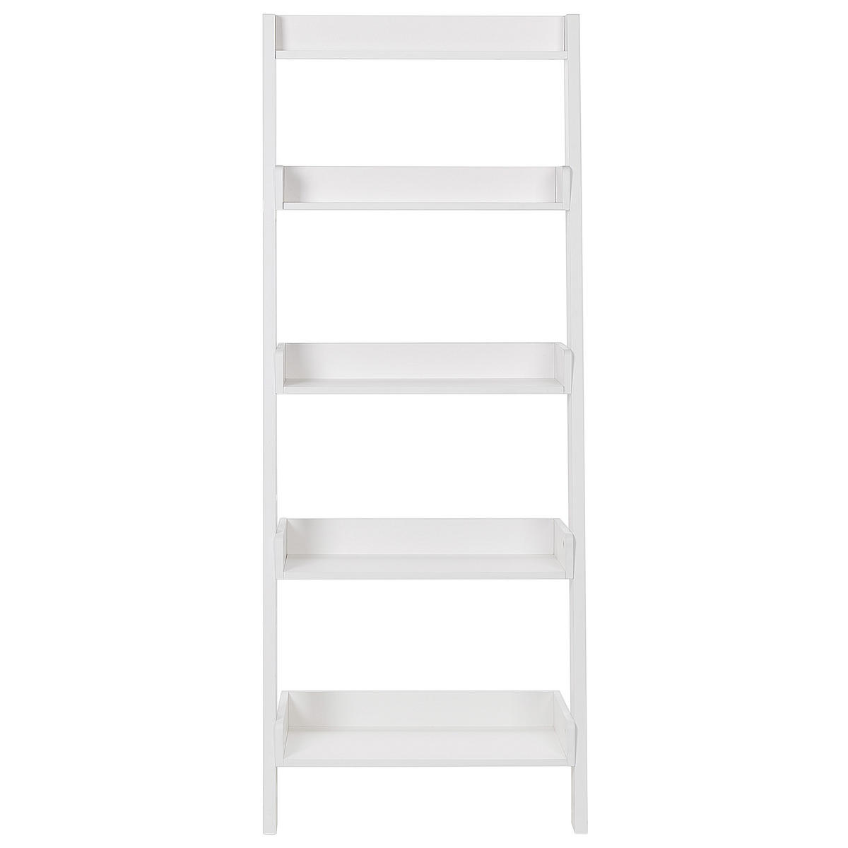 BÜCHERREGAL 5 Fächer Mobile Trio - Weiß, Holzwerkstoff (64/166/36cm) - Beliani