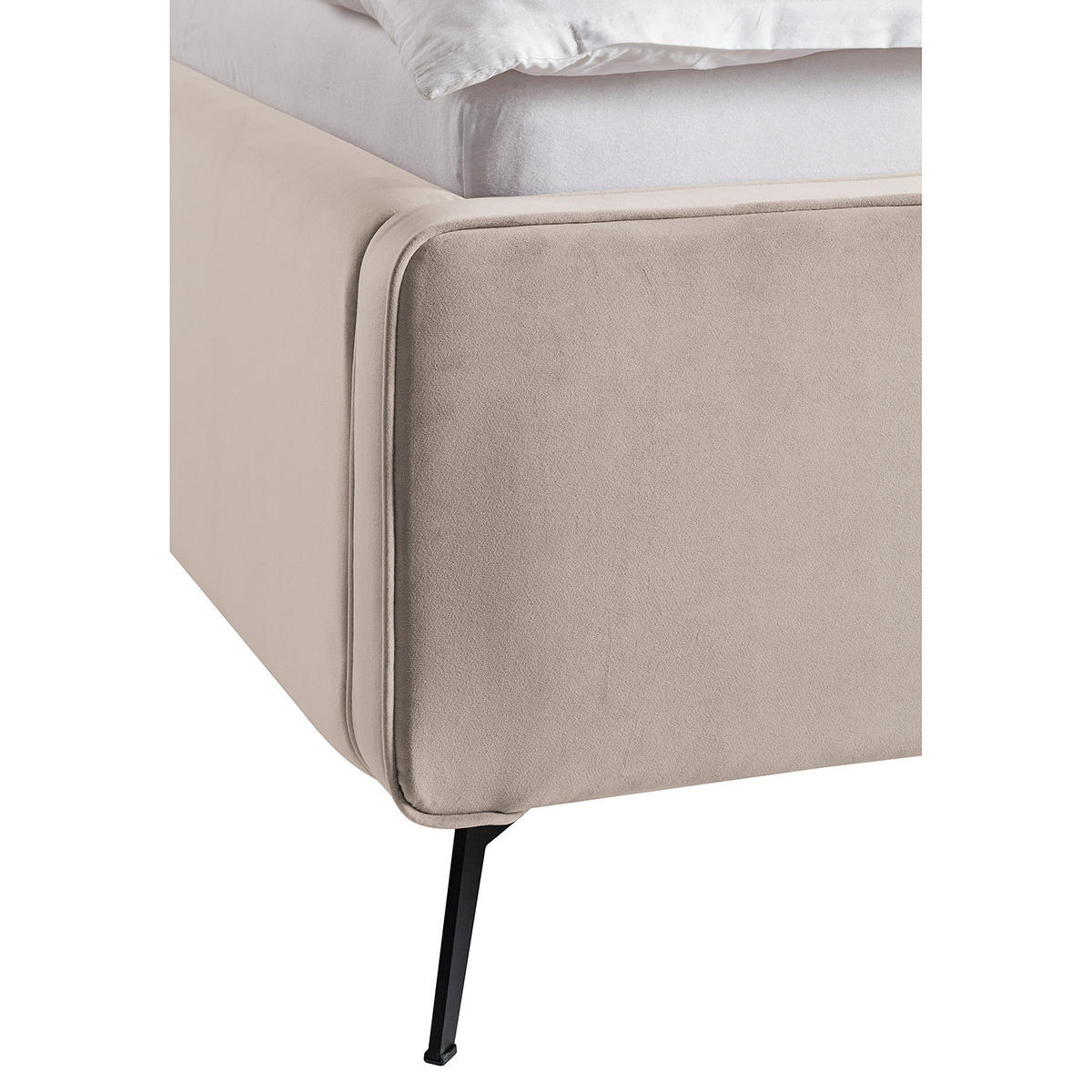 POLSTERBETT - Beige, Textil (200/200cm) - home24