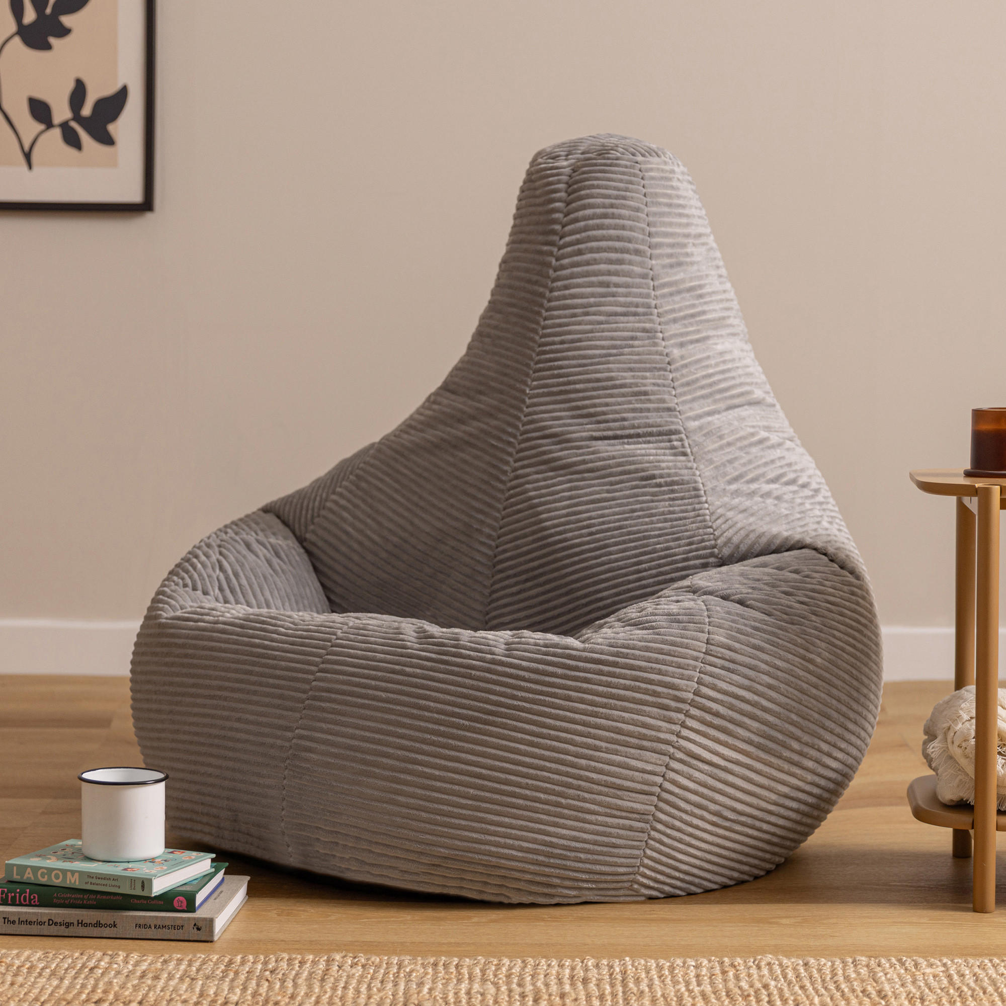 SITZSACK Dalton XXL Cord - Grau, Textil (94/85/92cm) - icon