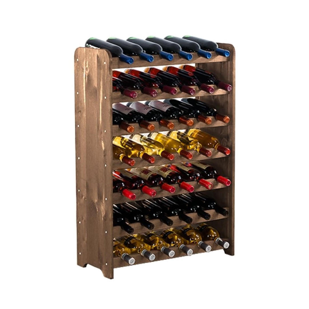 WEINREGAL Pinotwine C 87,2x63,2x26,5 cm 42 Flaschen Massives Kiefernholz Braun Geölt - Braun, Holz (63.2/87.2/26.5cm) - PROREGAL