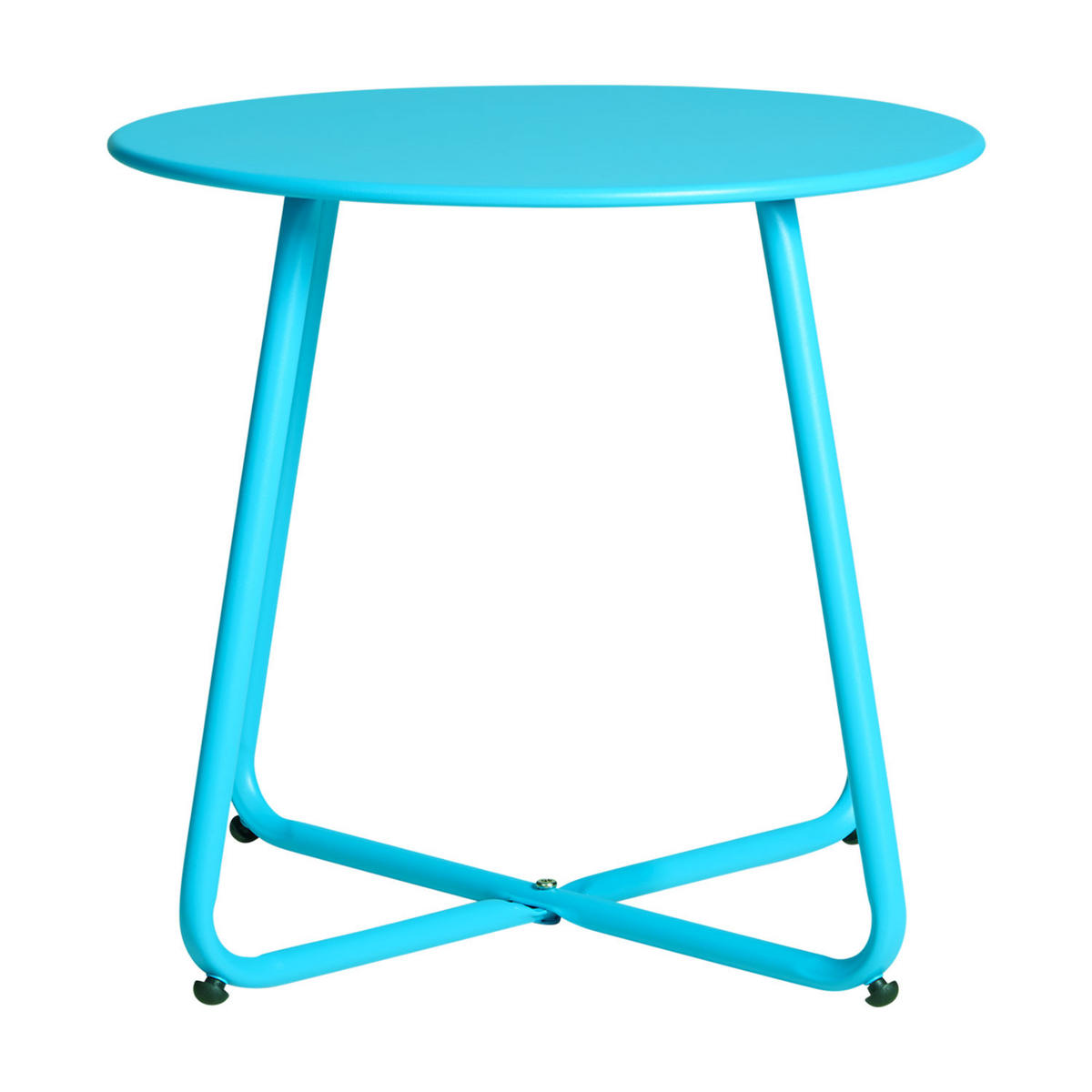 BEISTELLTISCH rund Metall Blau - Blau, Metall (45/44/45cm) - Homestyle4u